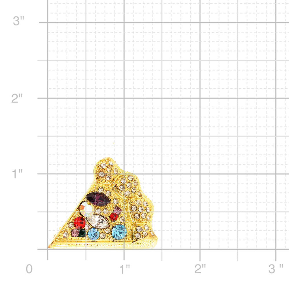 Multicolor Pizza Pin Fashion Brooch Pin