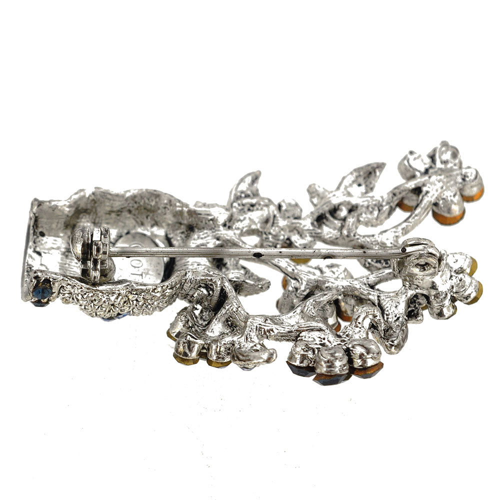 Montana Flower Vase Crystal Brooch Pin