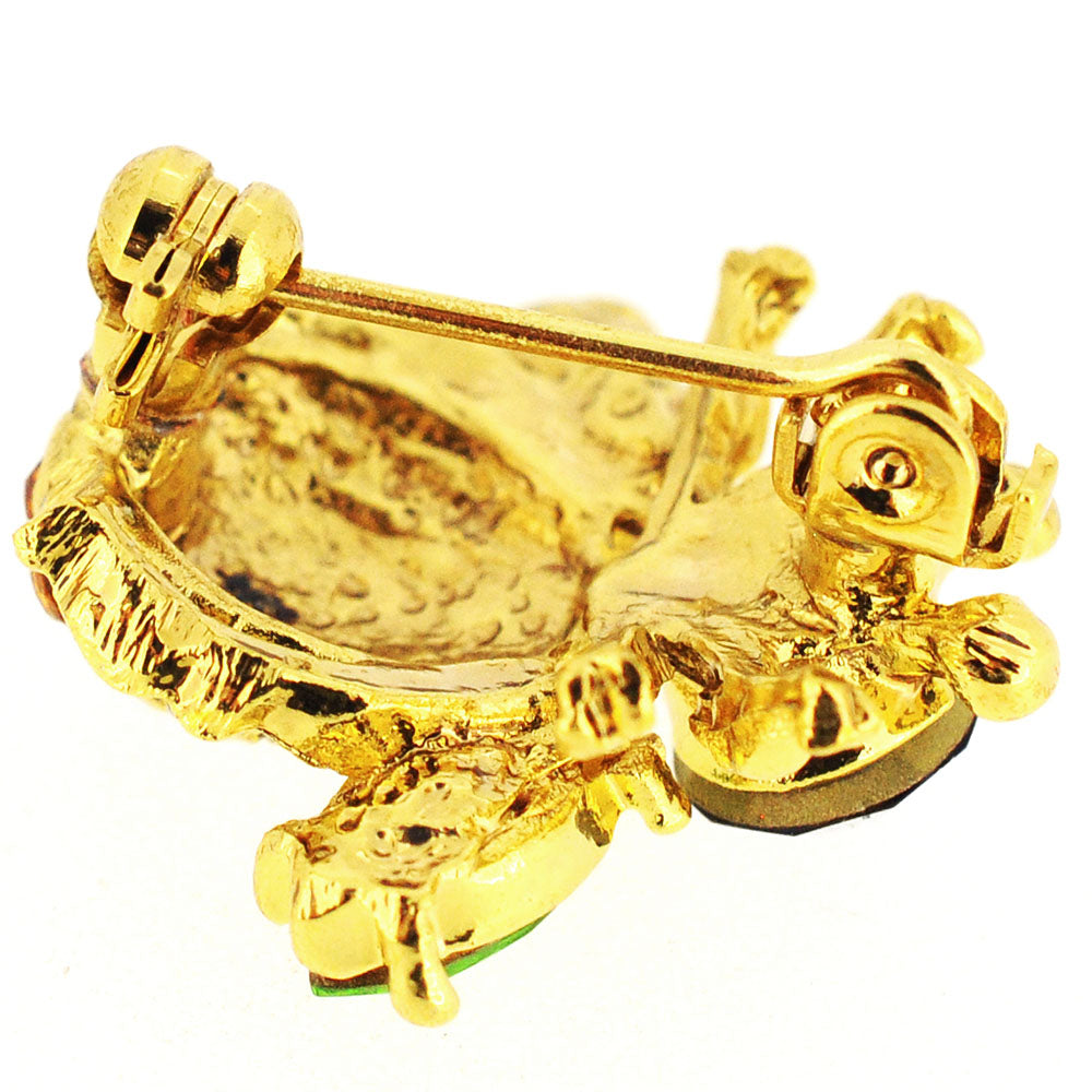 Multicolor Bee Swarovski Crystal Bug Pin Brooch