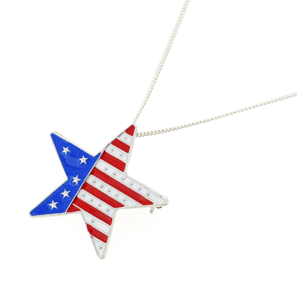 American Flag Star Patriotic Pin Brooch & Pendant