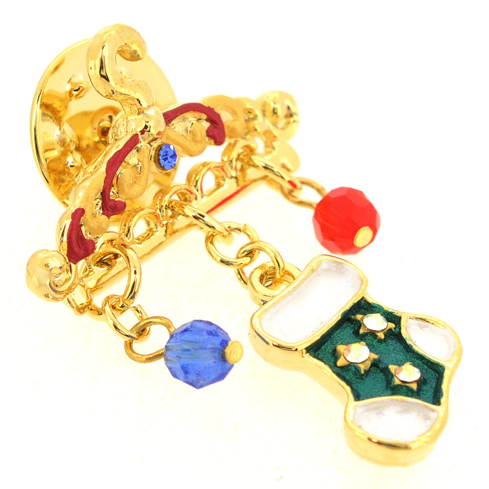 Christmas Stocking With Hanger Lapel Pin