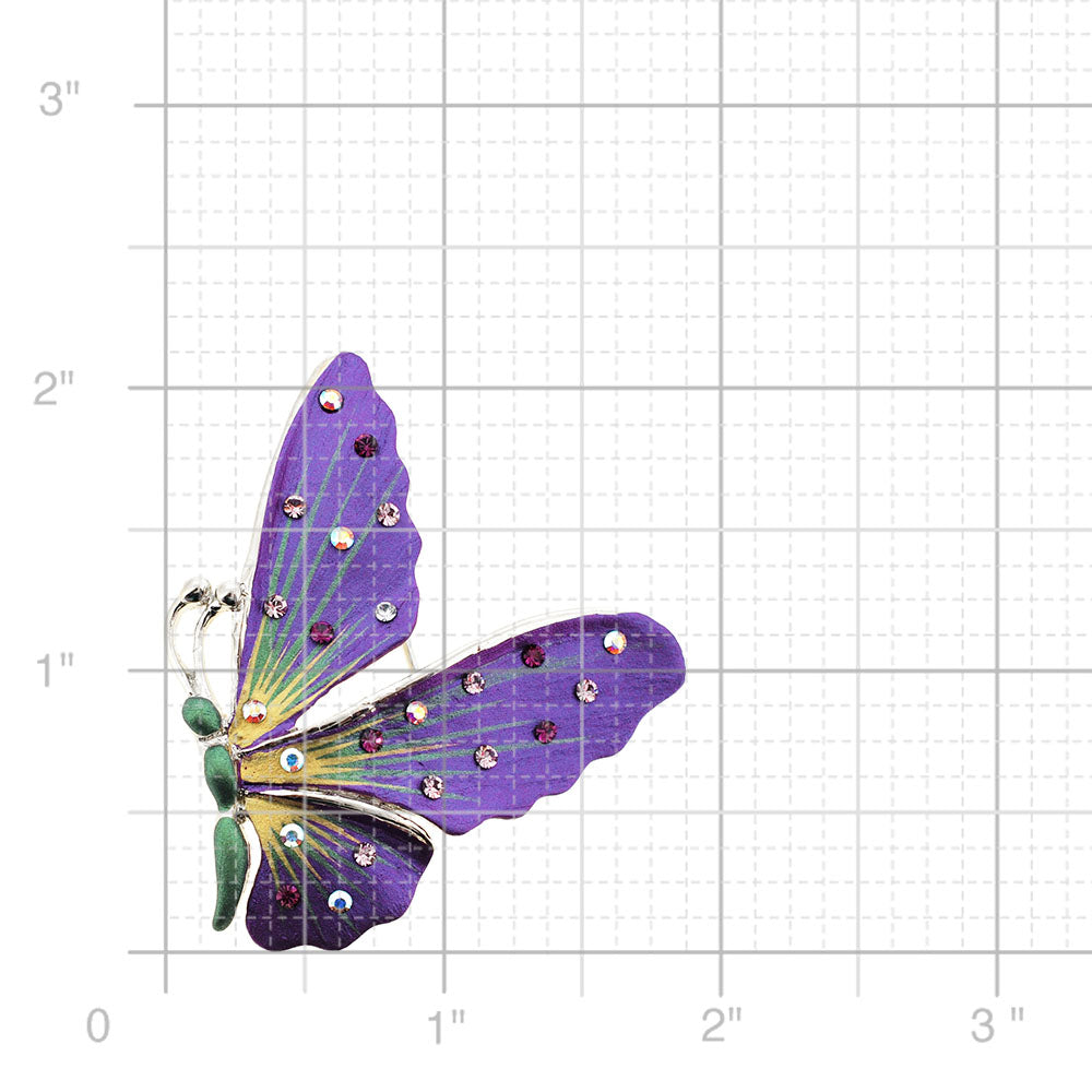 Purple Butterfly Pin Brooch And Pendant