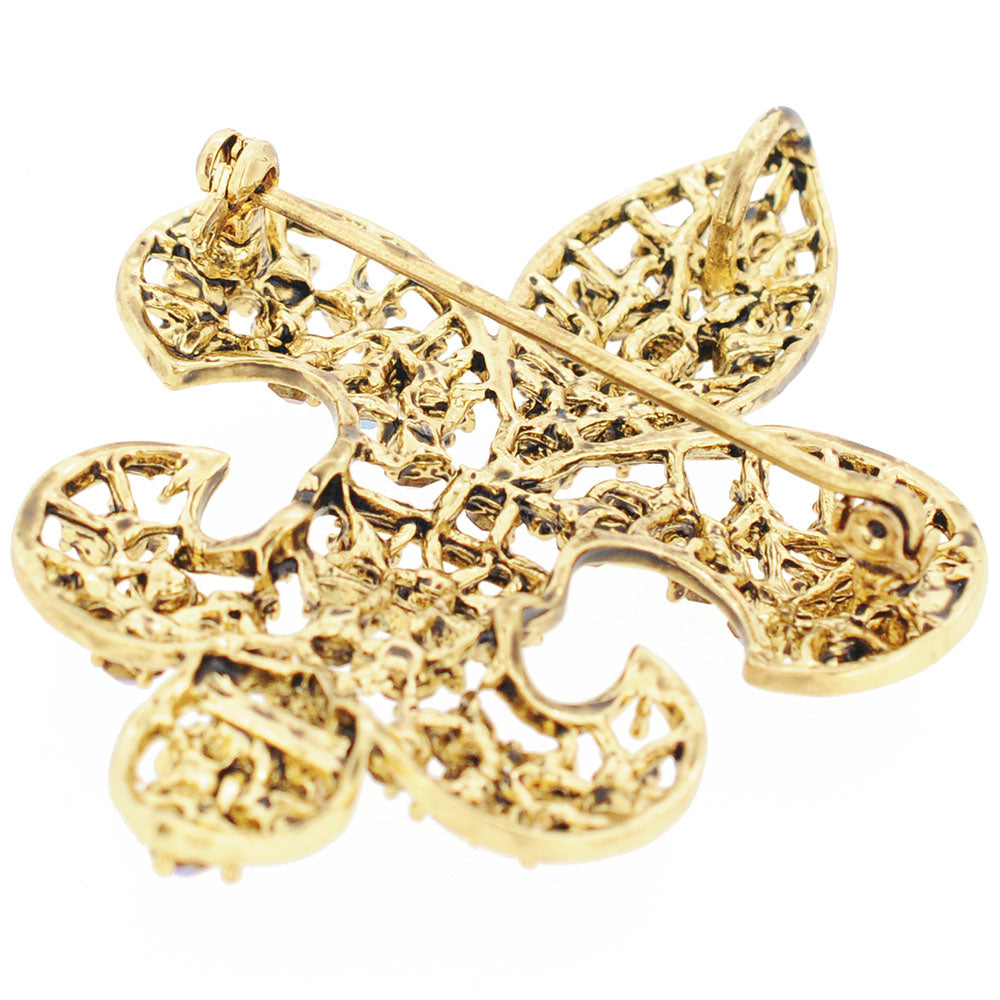 Golden Fleur-De-Lis Brooch And Pendant