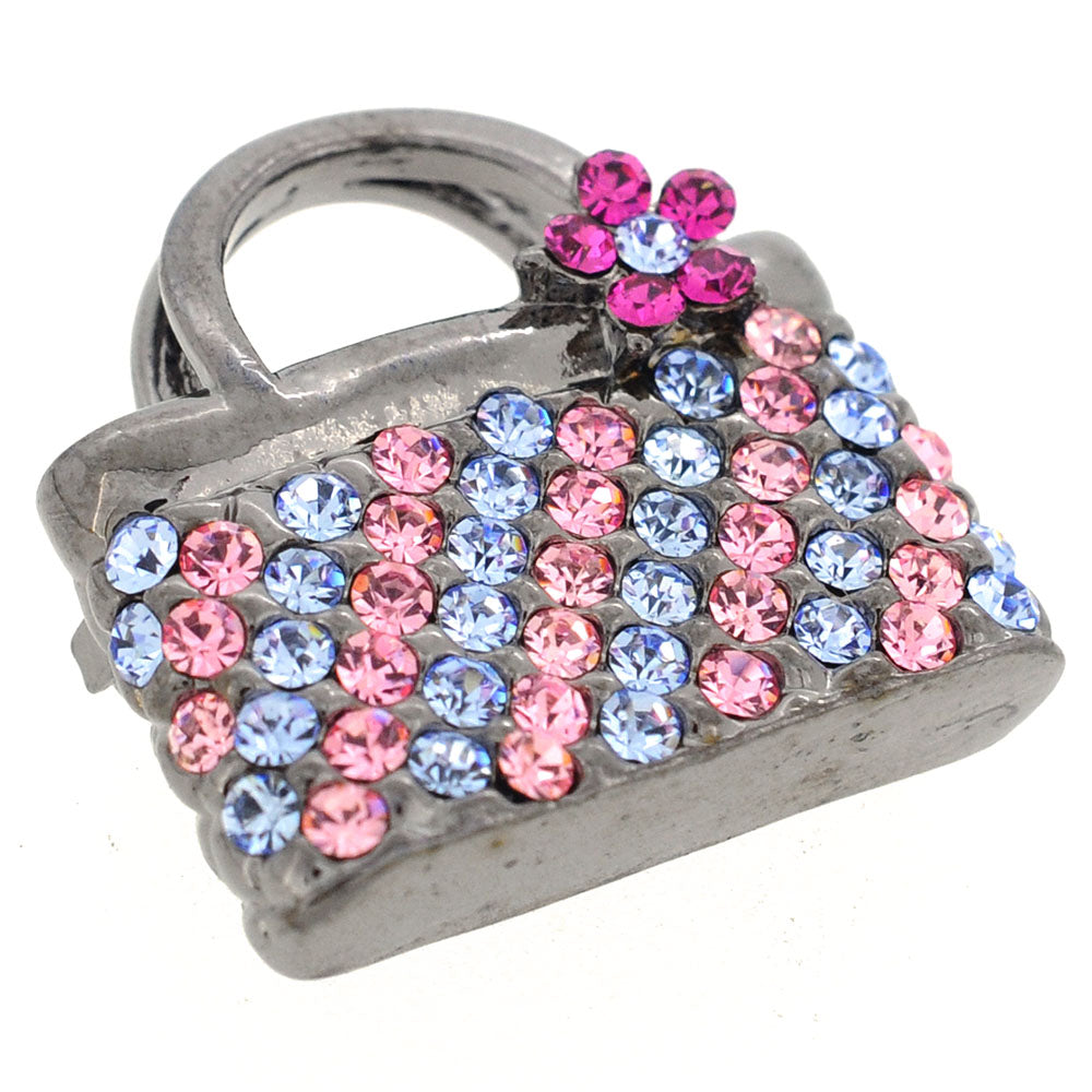 Lady Handbag Swarovski Crystal Pin Brooch
