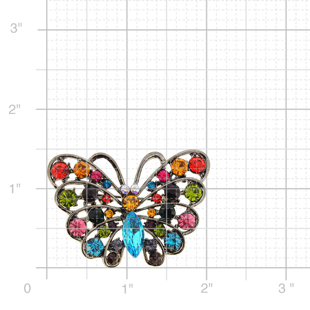 Multicolor Butterfly Pin Brooch And Pendant