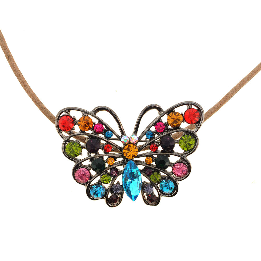 Multicolor Butterfly Pin Brooch And Pendant