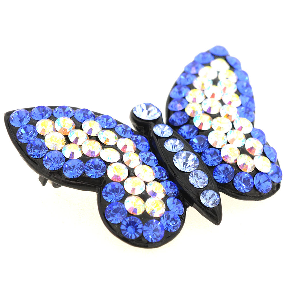 Sapphire Blue Butterfly Pin Brooch