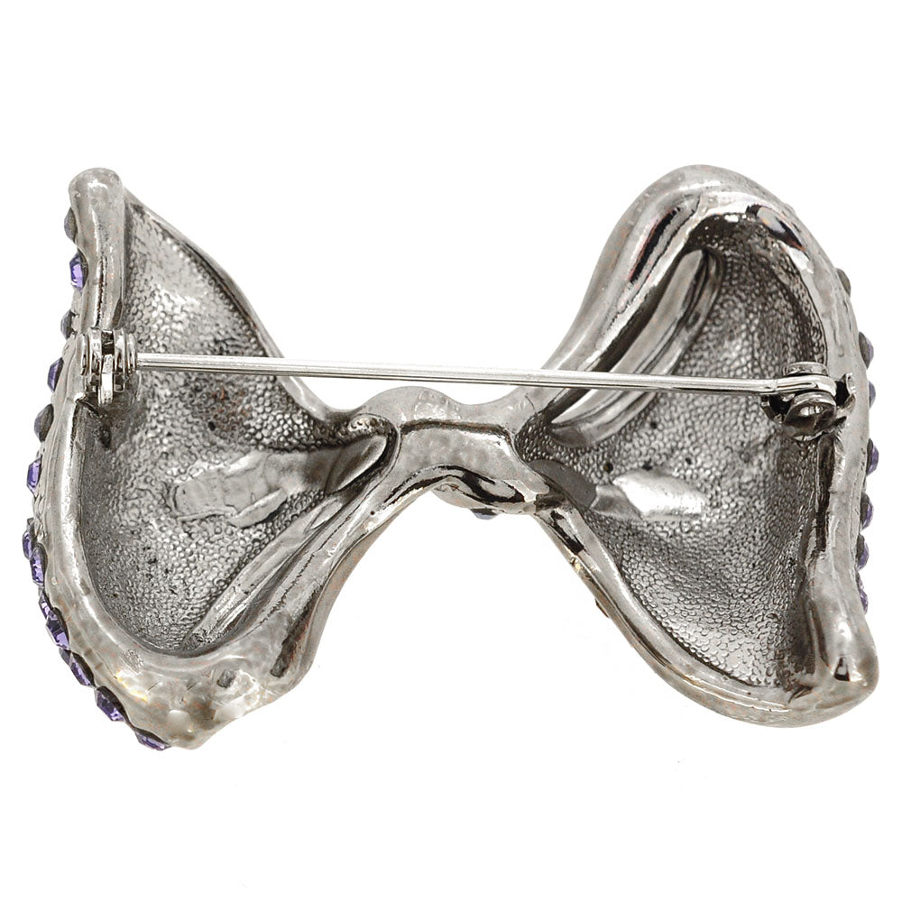 Purple Bow Pin Brooch