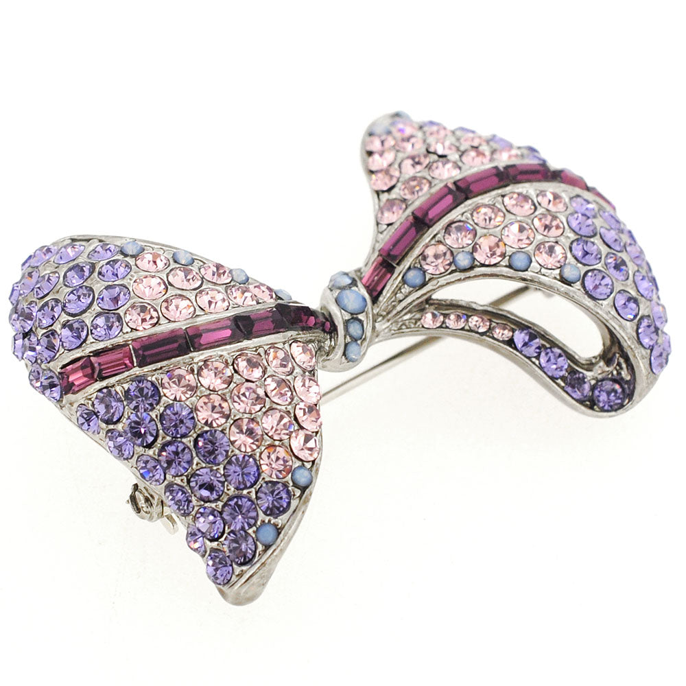 Purple Bow Pin Brooch