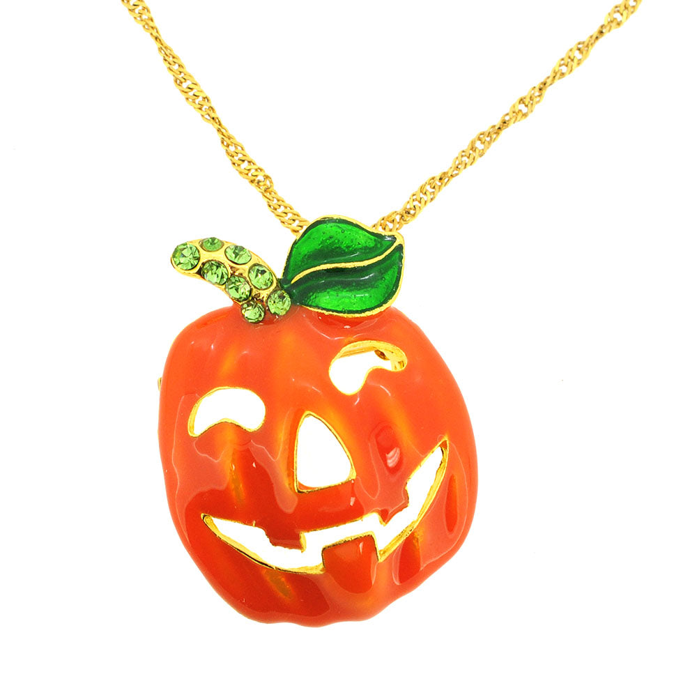 Pumpkin Halloween Brooch Pin And Pendant