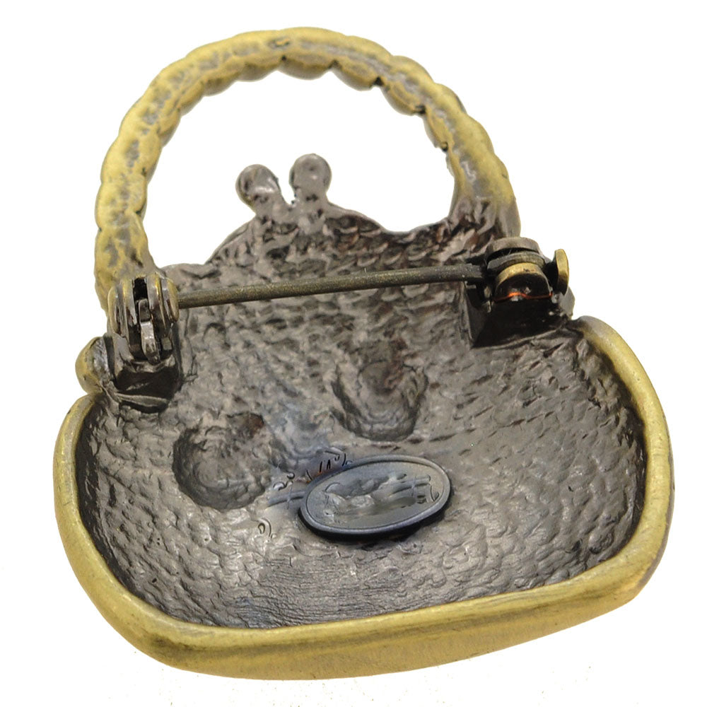 Light Green Flower Handbag Pin Brooch