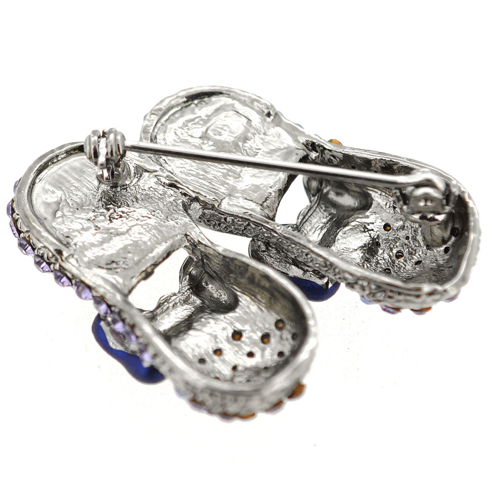 Purple Bow Flat Pin Brooch