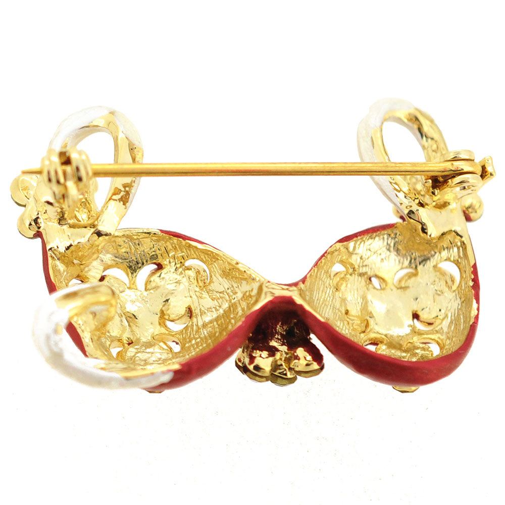 Red Flower Bikini Crystal Pin Brooch And Pendant