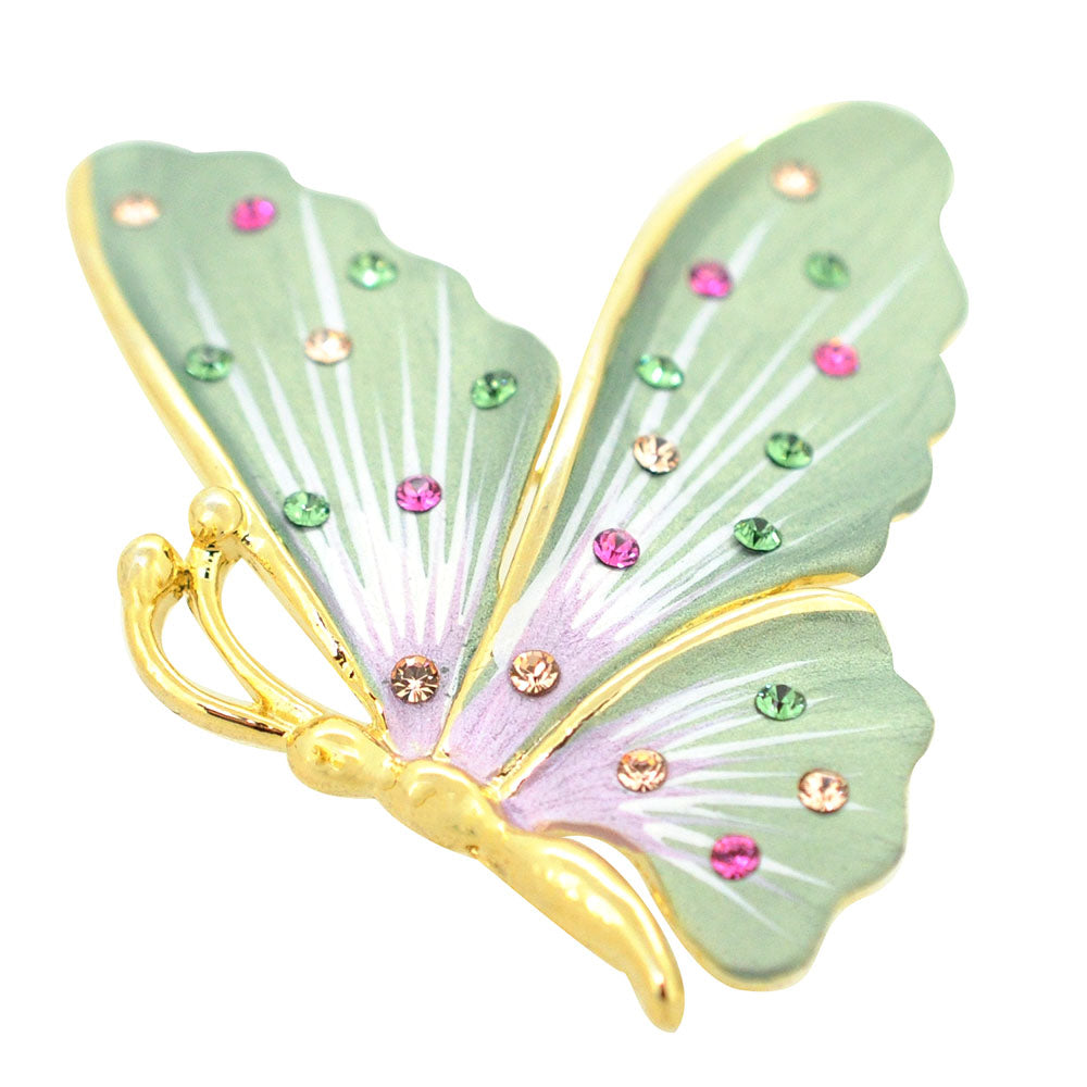 Green Butterfly Pin Brooch And Pendant