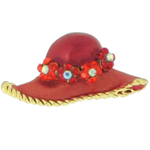 Swarovski Crystal Red Hat Golden Pendant