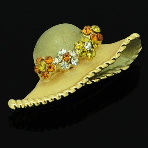 Green Easter Bonnet Hat Swarovski Crystal Pendant