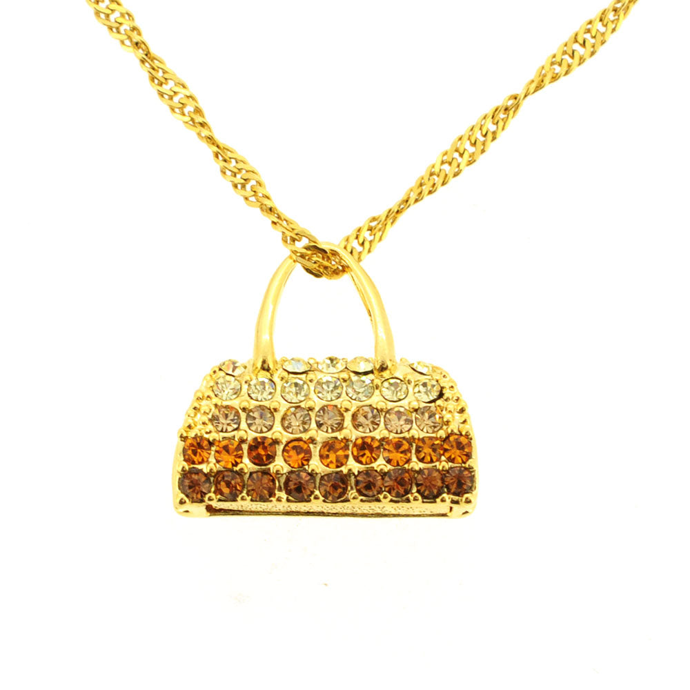Golden Brown Handbag Pendant