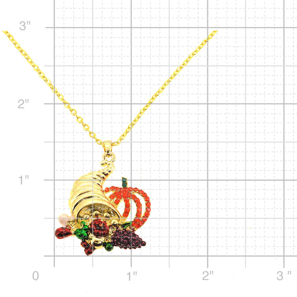 Golden Cornucopia Pendant