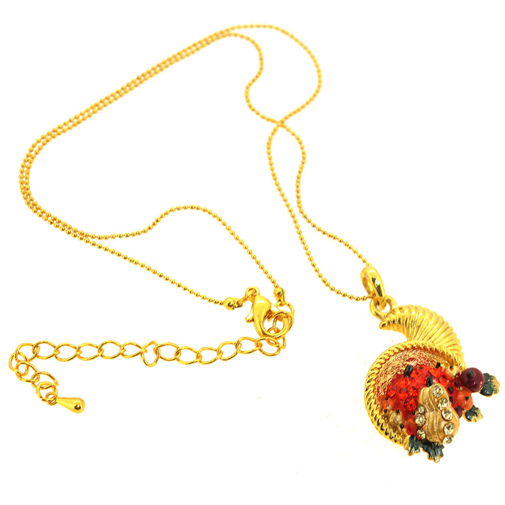 Golden Cornucopia Pendant