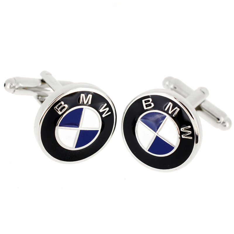 BMW Logo Automotive Car Black And Blue Cufflinks