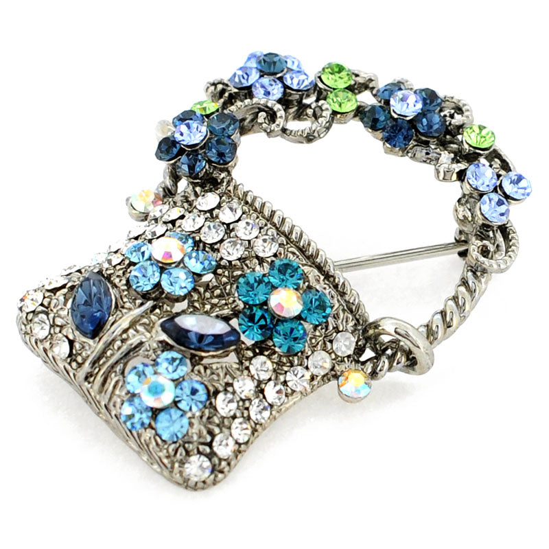 Sapphire Lady Handbag Pin Brooch