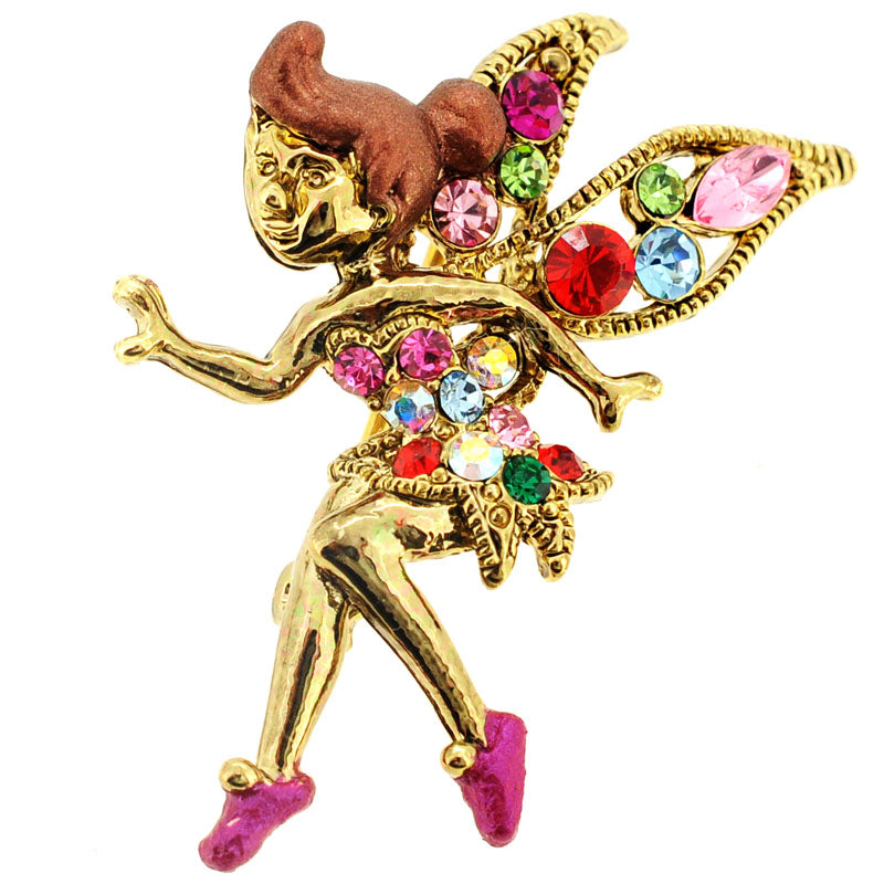 Multicolored Fairy Pin Brooch
