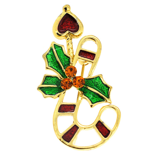 Christmas Candy Cane Brooch