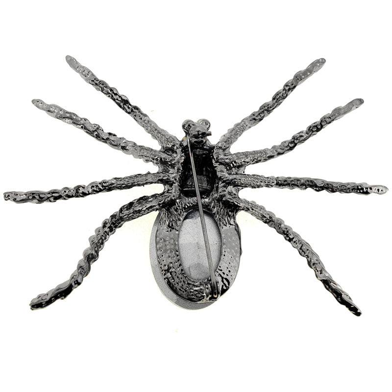 Black Spider Pin Brooch