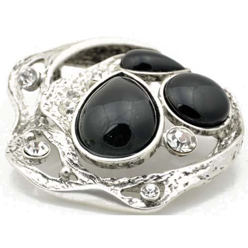 Austrian Rhinestone Silver Brooch/Pendant