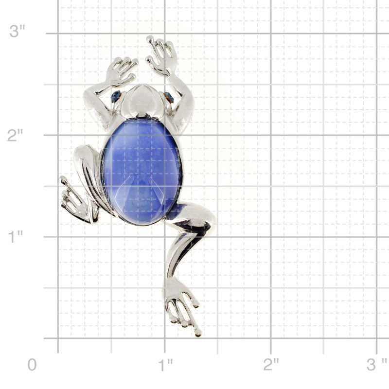 Blue Belly Frog Pin Brooch