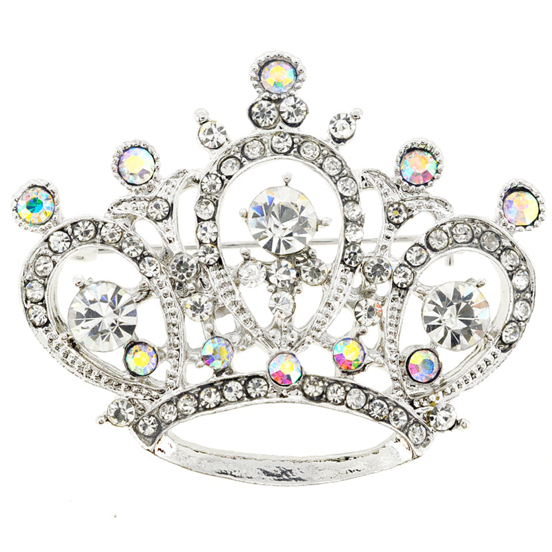 Crystal Crown Pin Brooch and Pendant