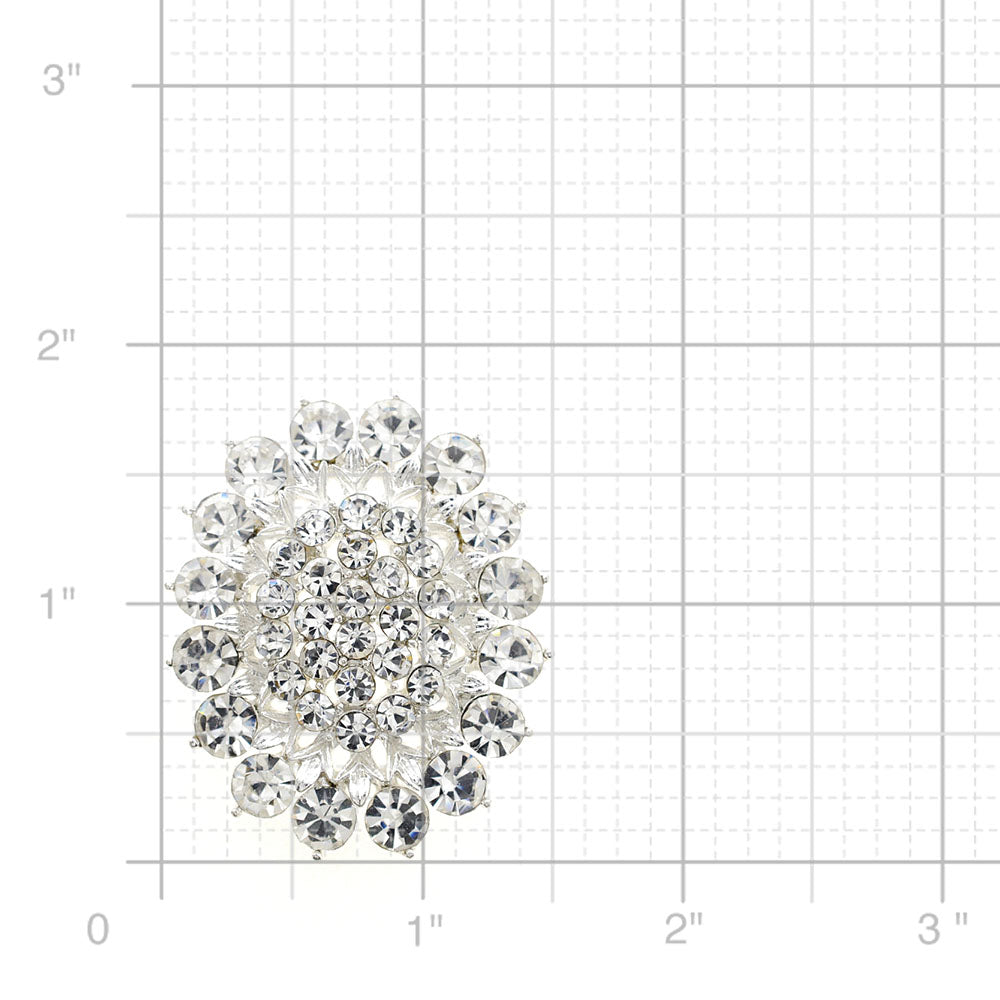 Crystal Flower Wedding Pin