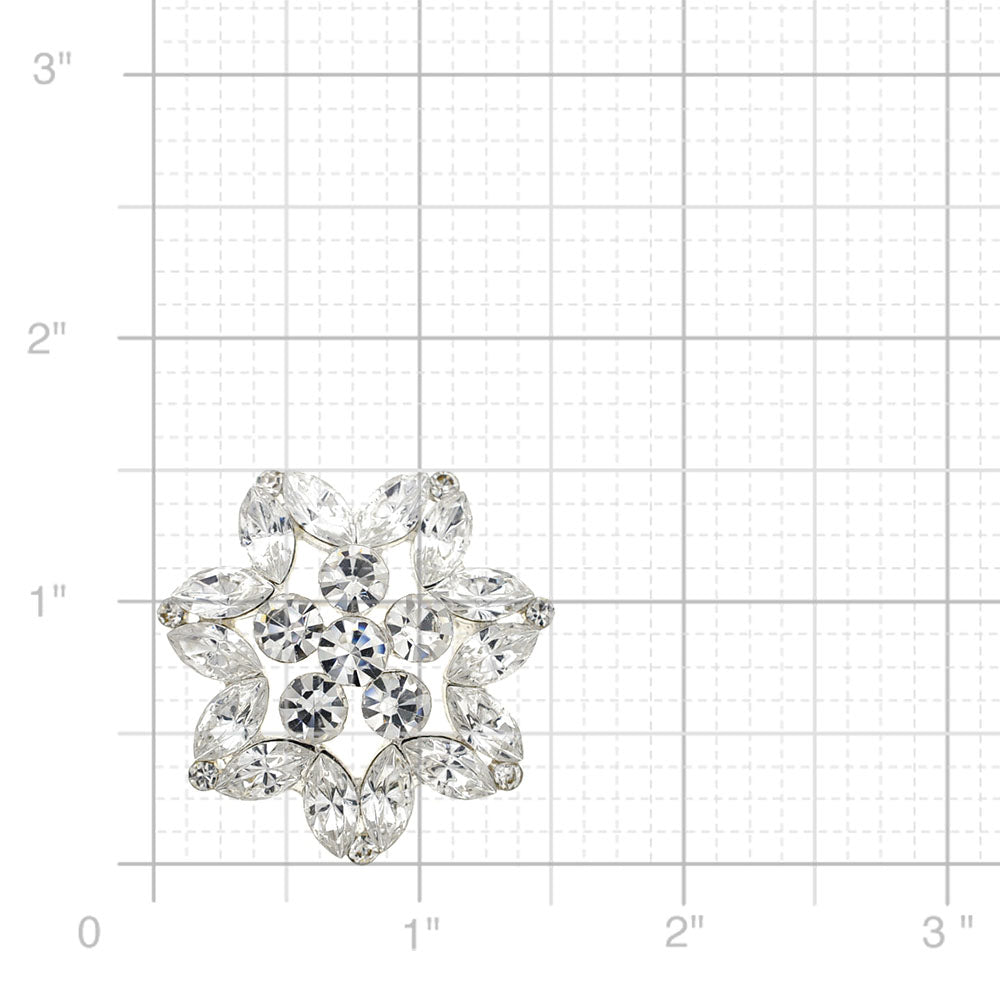 Crystal Flower Wedding Pin And Pendant