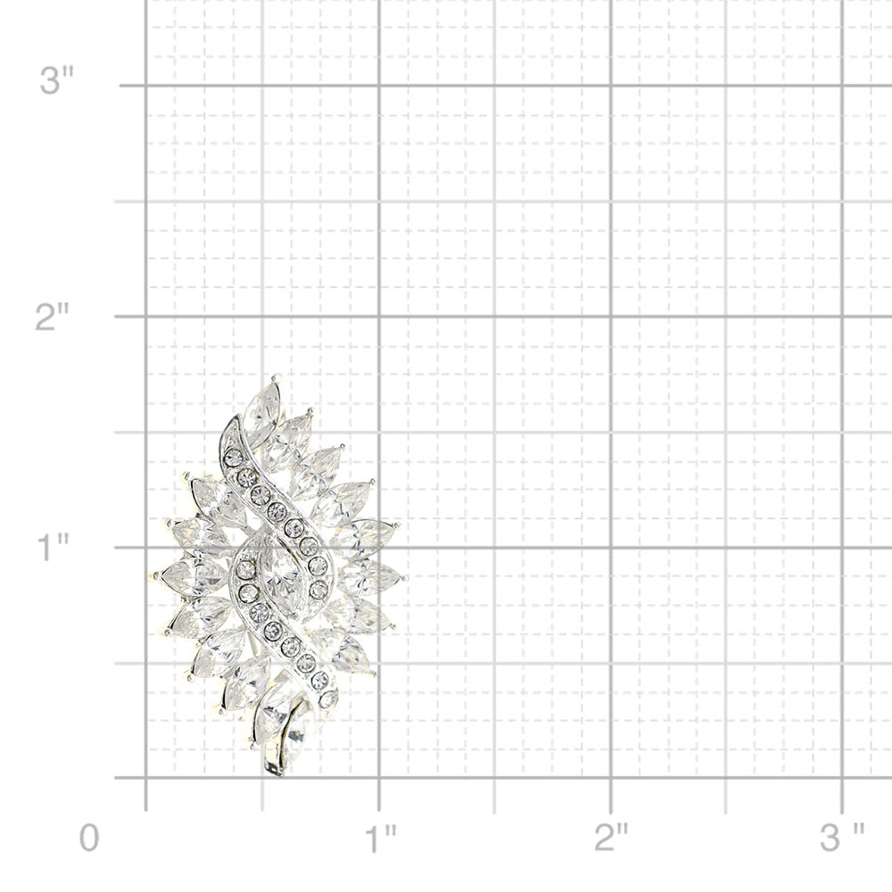 Crystal Twist Flower Wedding Pin And Pendant