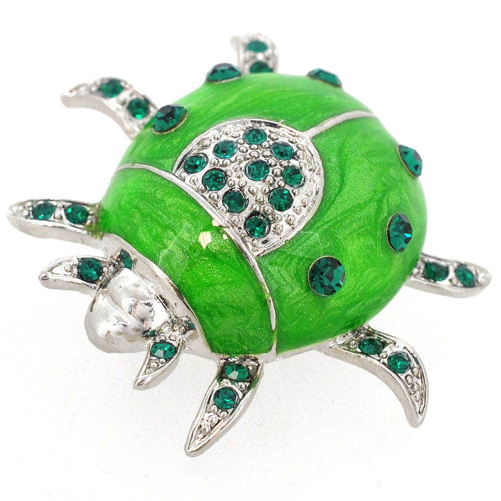 Green Beetle Bug Pin Brooch