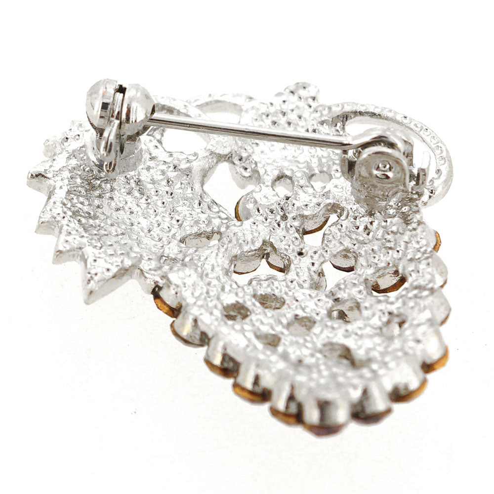 Amethyst Purple Grape Crystal Pin Brooch