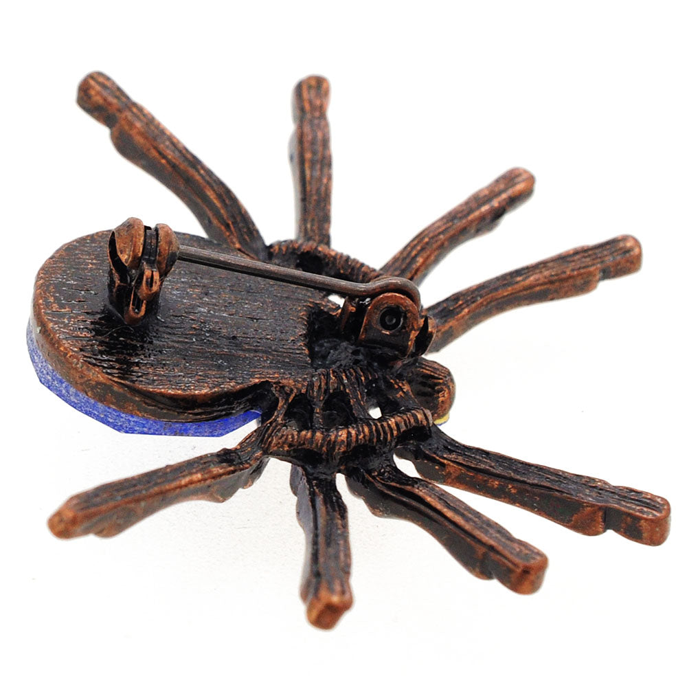 Vintage Style Sapphire Spider Pin Brooch