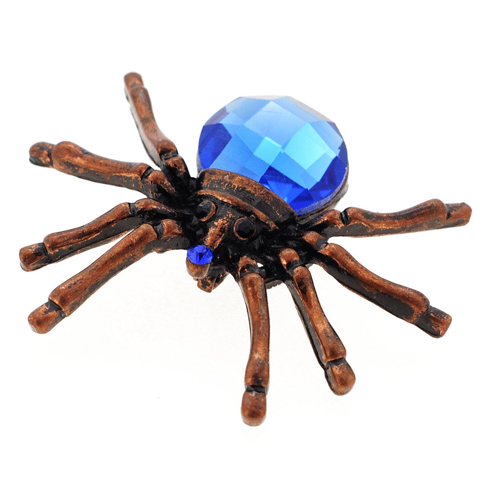 Vintage Style Sapphire Spider Pin Brooch