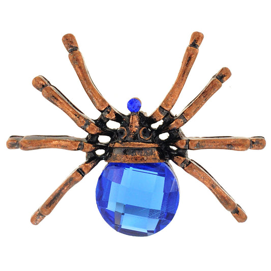 Vintage Style Sapphire Spider Pin Brooch