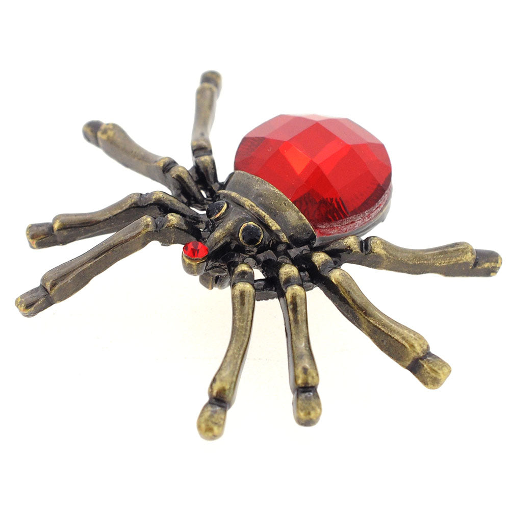 Red Spider Pin Brooch