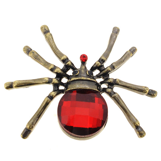 Red Spider Pin Brooch