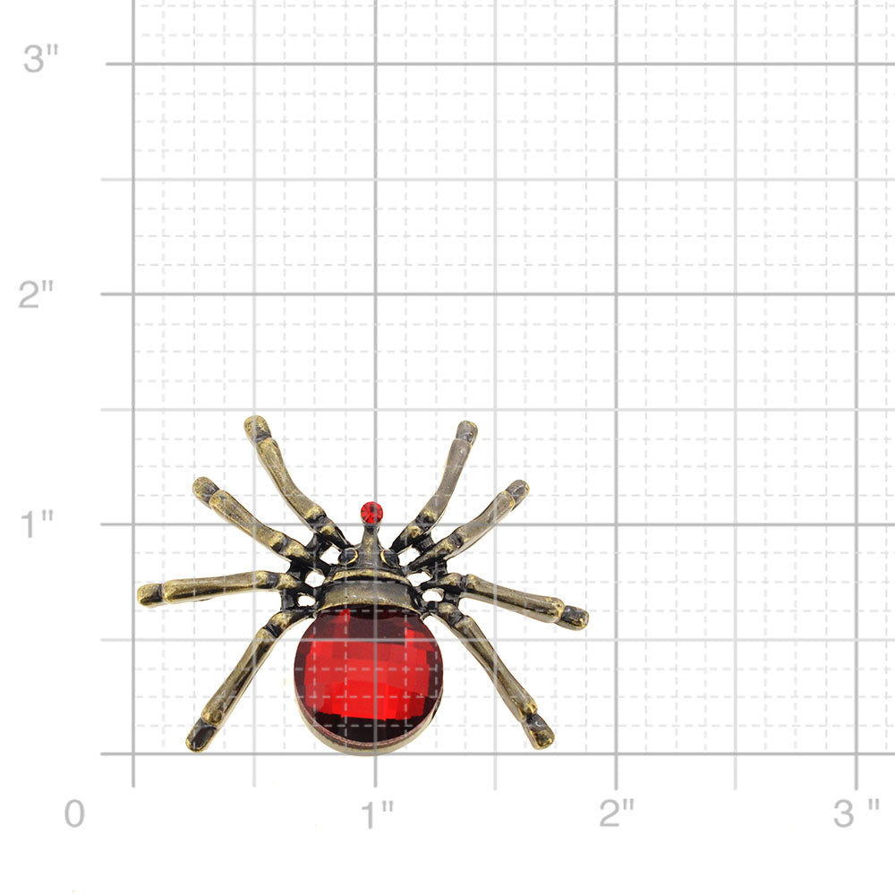 Red Spider Pin Brooch
