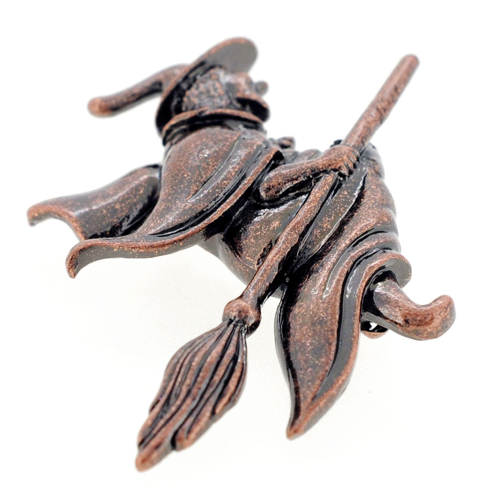 Vintage Flying Witch Pin Brooch