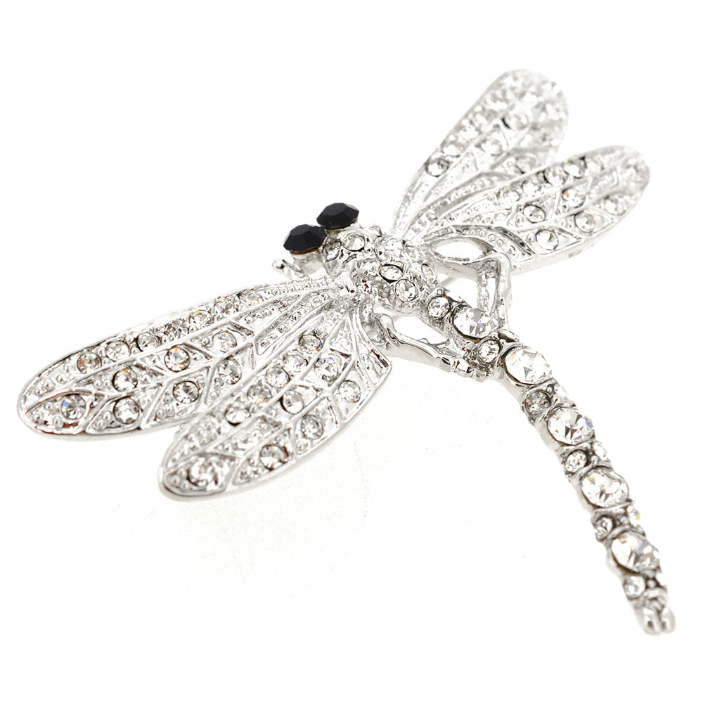 Crystal Dragonfly Pin Brooch