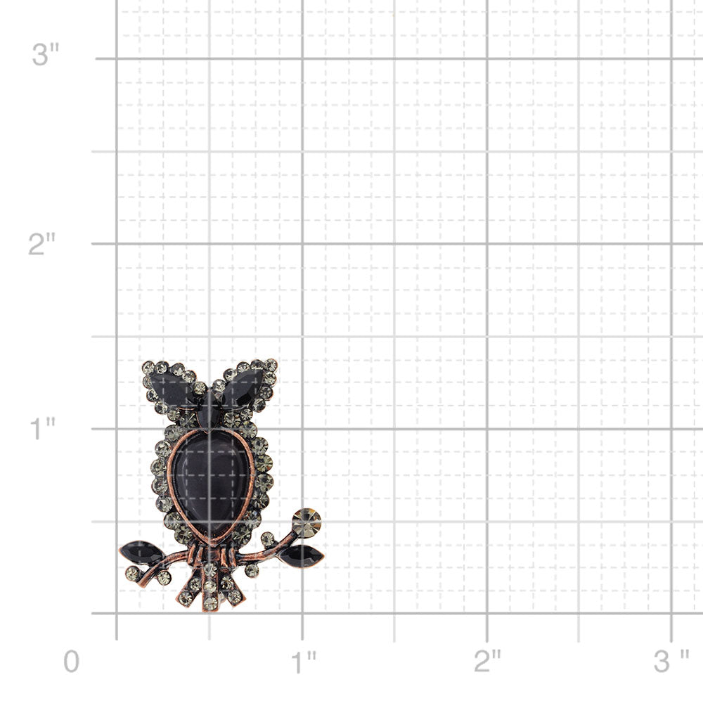 Black Owl Pin Brooch