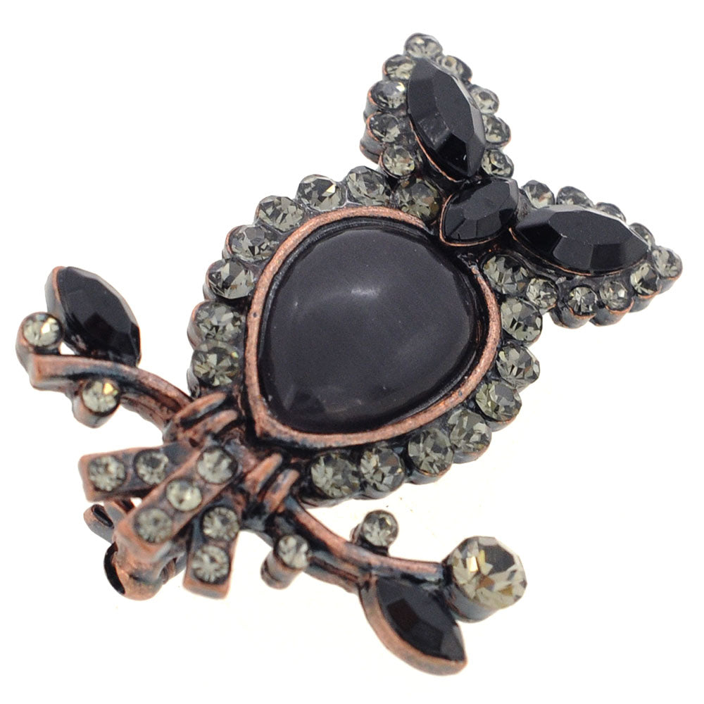 Black Owl Pin Brooch