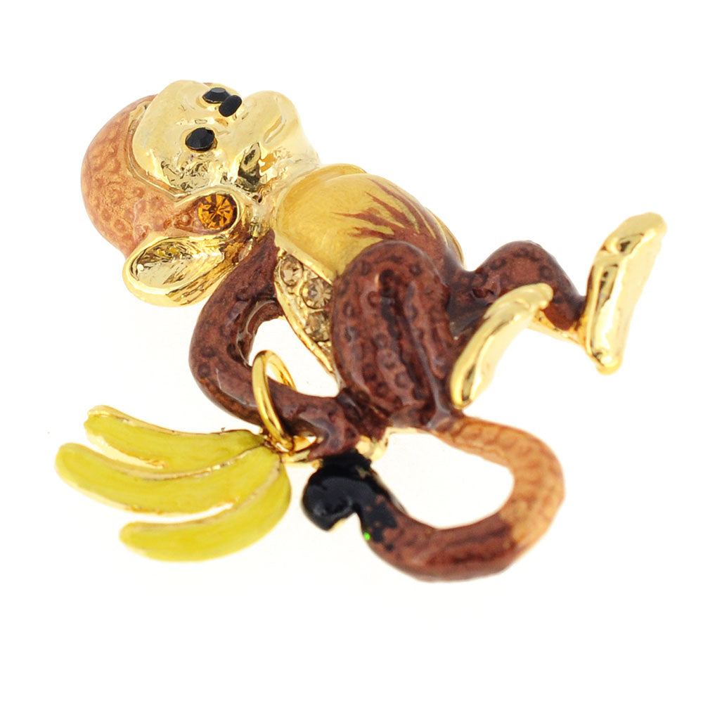 Monkey And Bananas Pin Brooch
