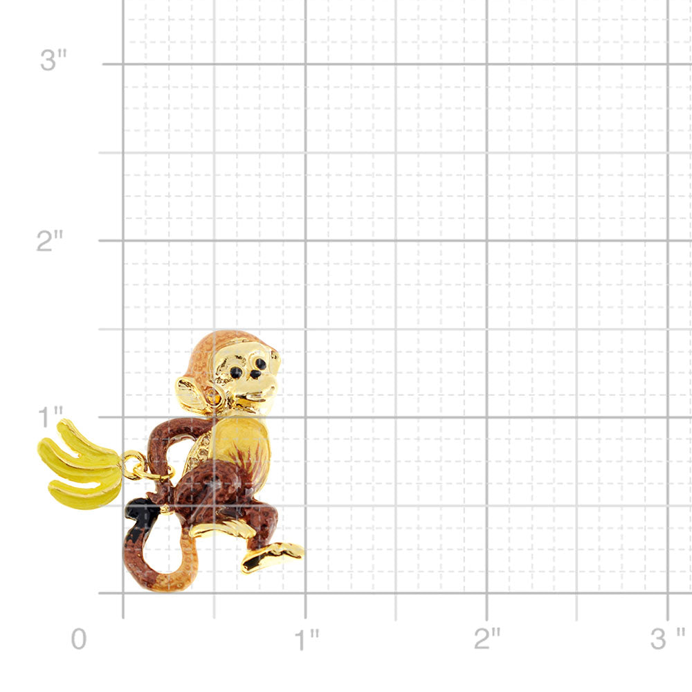 Monkey And Bananas Pin Brooch