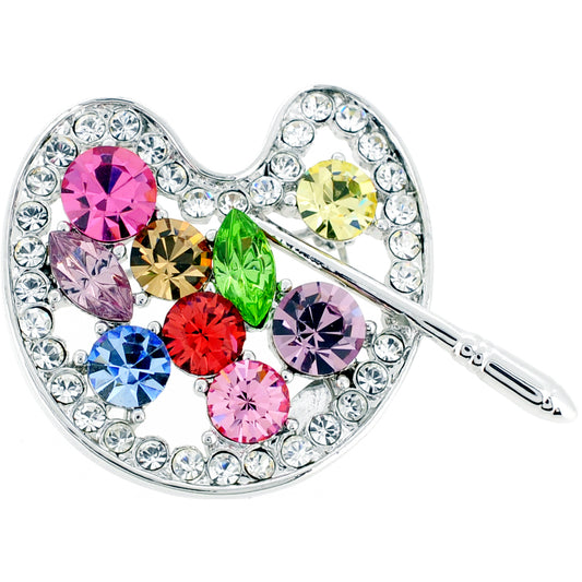 Painters Crystal Palette Brooch/Pendant