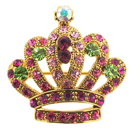 Princess Swarovski Crystal Crown Brooch And Pendant